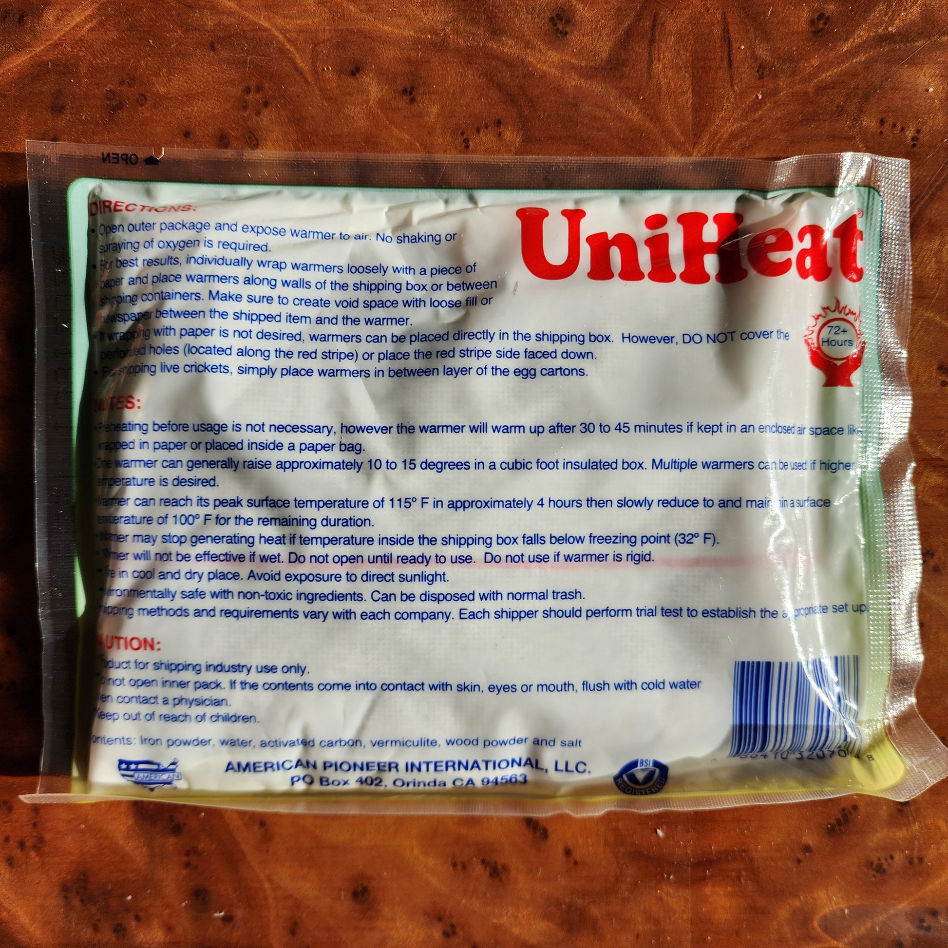 UniHeat 72 Hours Heat Pack for Winter Shipping Floral Exotica